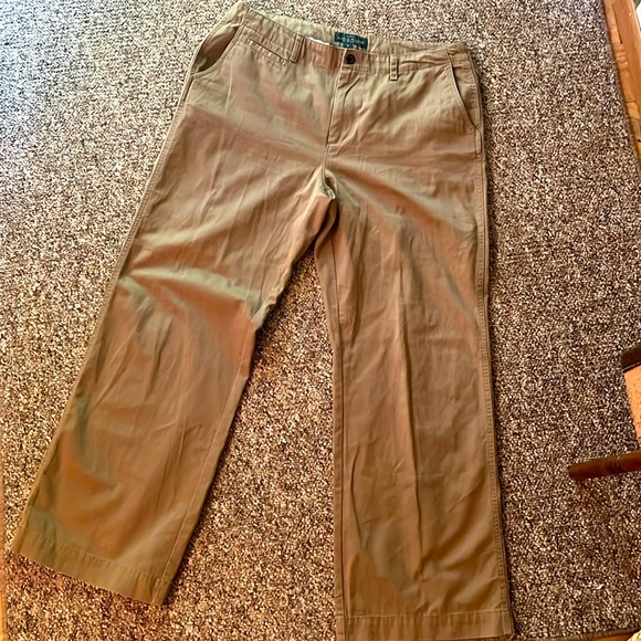 Ralph Lauren, Lauren Jeans Co. LRL, 16 100% Cotton, Canvas Wide-Leg Pant, HoneyT - Picture 12 of 13